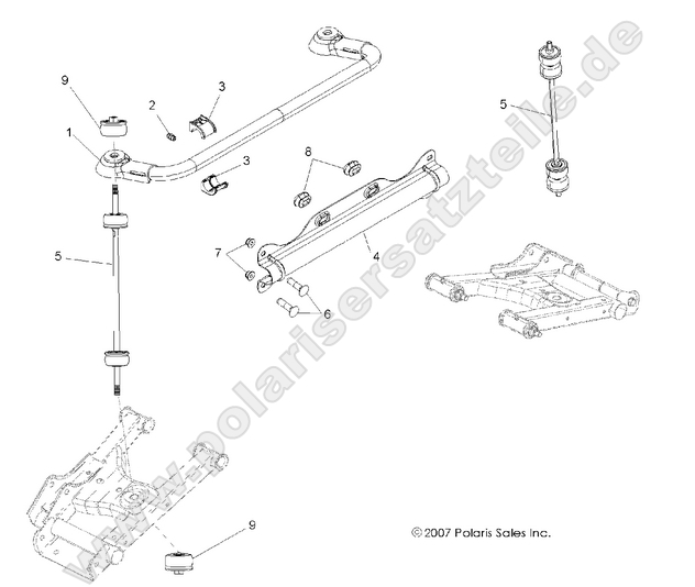 SUSPENSION, STABILIZER BAR, REAR