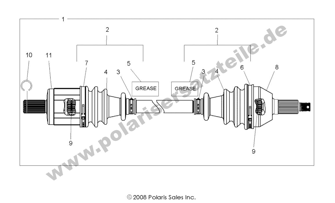 DRIVE TRAIN, FRONT HALF SHAFT