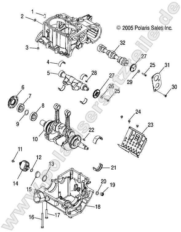 ENGINE, CRANKCASE and CRANKSHAFT