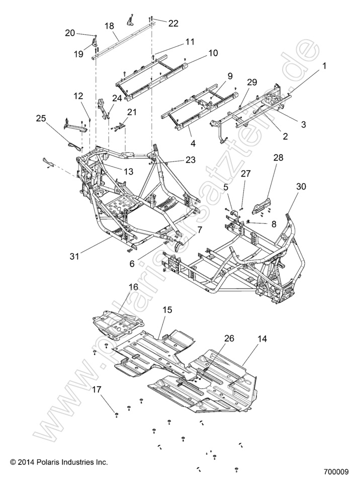 CHASSIS, MAIN FRAME AND SKID PLATE