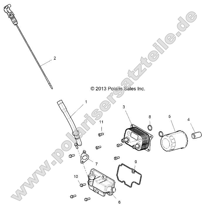 Engine, Dipstick and Oil Filter