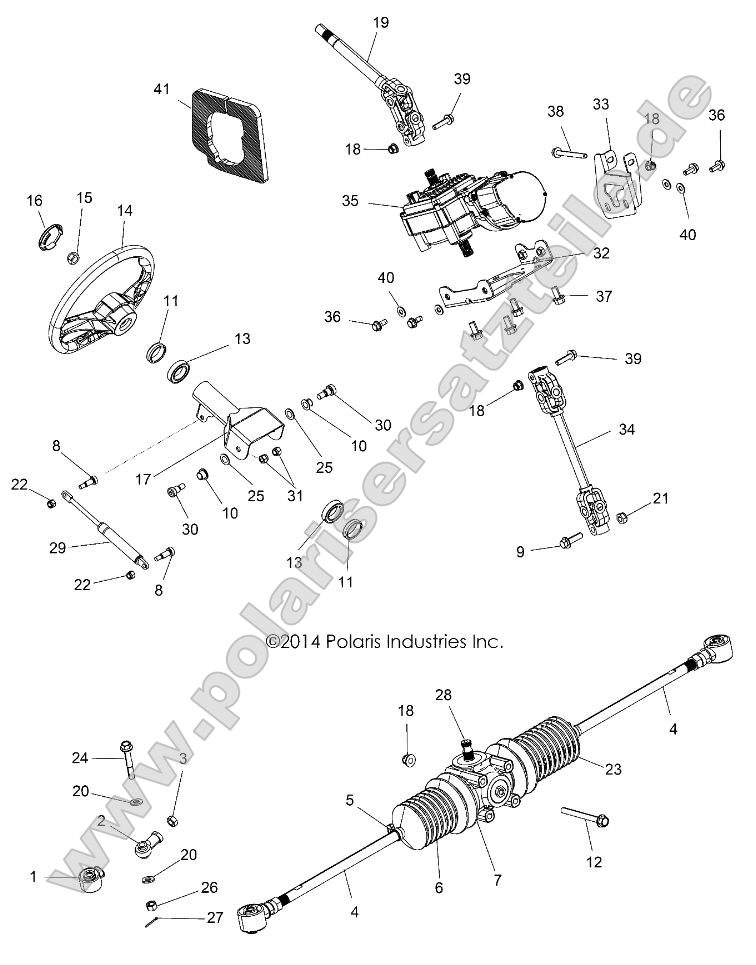 Steering, Steering Asm. (49ATVSTEERING15570ACE)
