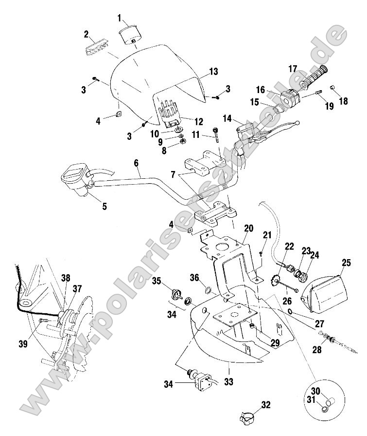 Handlebar and Headlight Pod