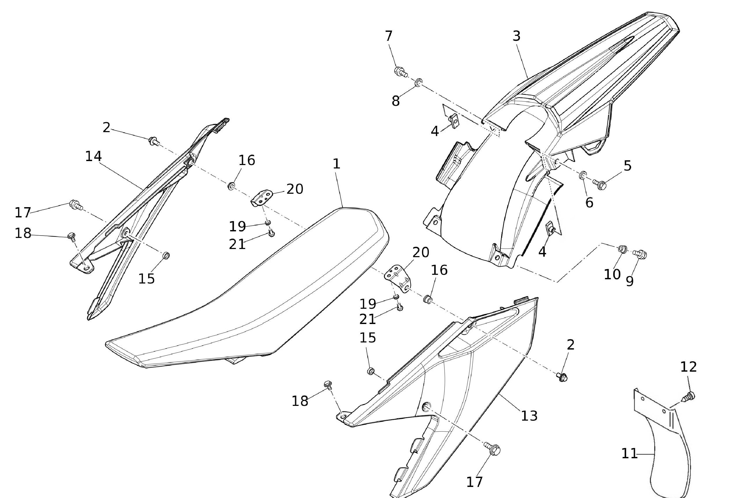 Verkleidung hinten Verkleidung hinten