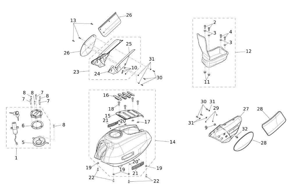 52631_38 Tank & Verkleidung