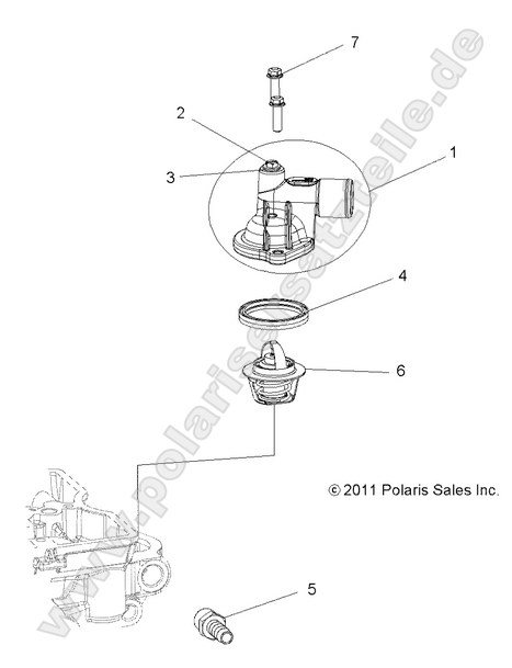 ENGINE, THERMOSTAT and COVER