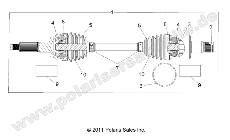 DRIVE TRAIN, REAR HALF SHAFT