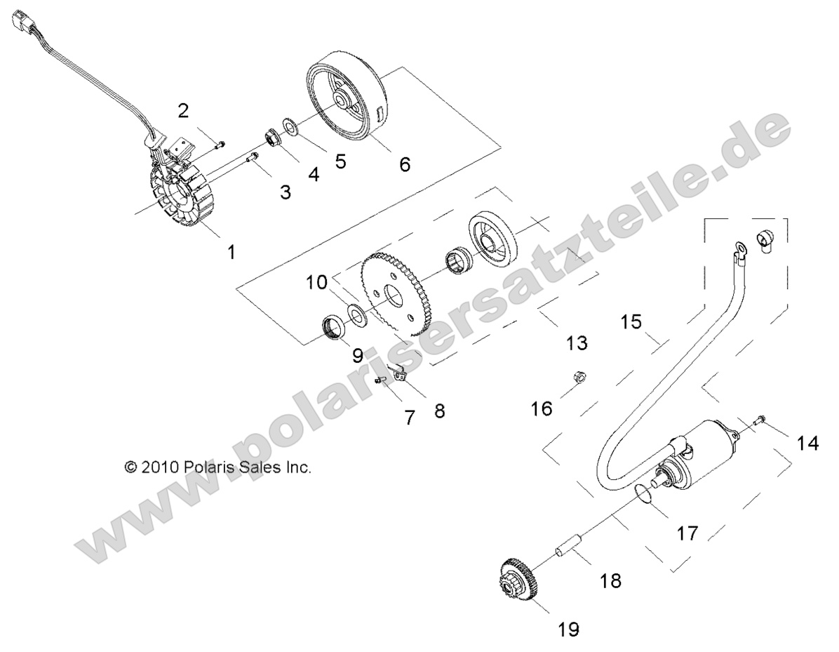 ENGINE, STARTING MOTOR
