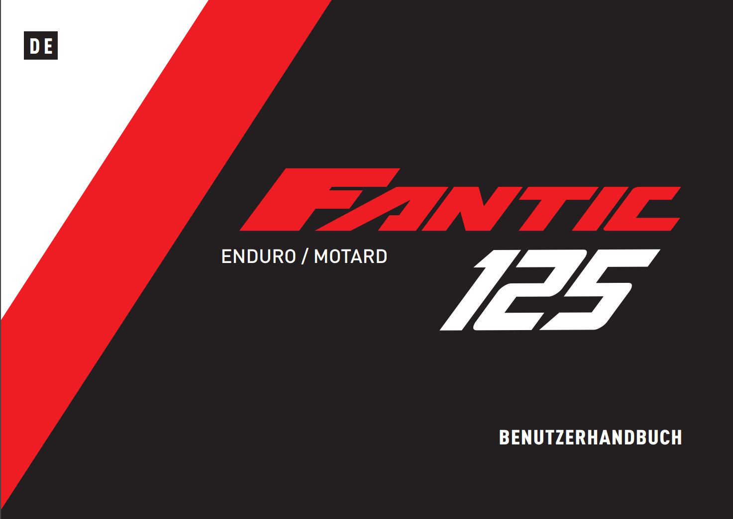 Fantic Benutzerhandbuch XEF 125 Enduro / XMF 125 Motard 2025