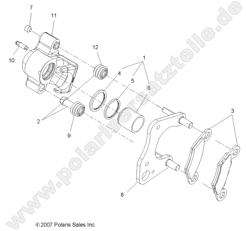 BRAKES, FRONT CALIPER