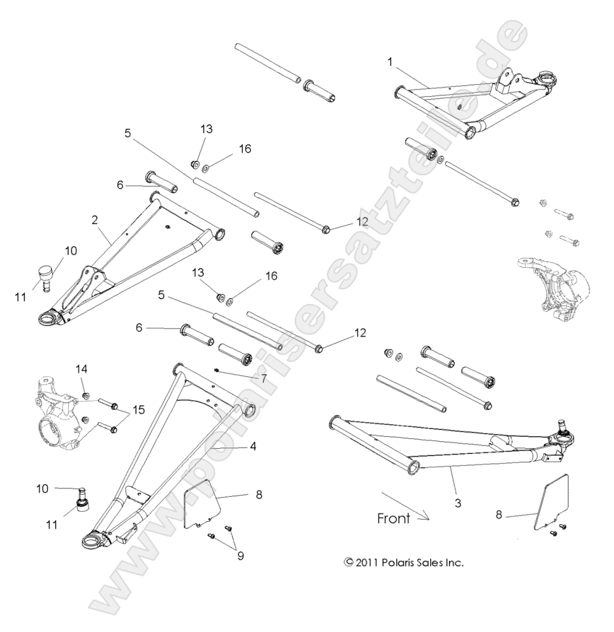 SUSPENSION, FRONT CONTROL ARMS
