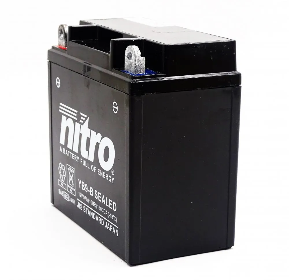 Nitro NB9-B / YB9-B SLA GEL AGM Batterie 12V 9AH - Einbaufertig (CB9-B, 12N9-4B1)