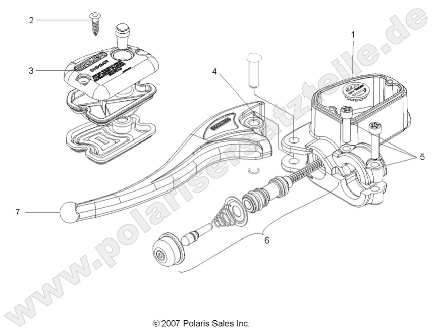 BRAKES, FRONT BRAKE LEVER and LH MASTER CYLINDER
