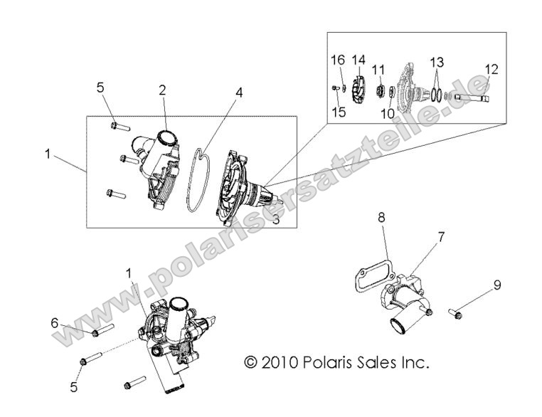 ENGINE, COOLING, WATERPUMP