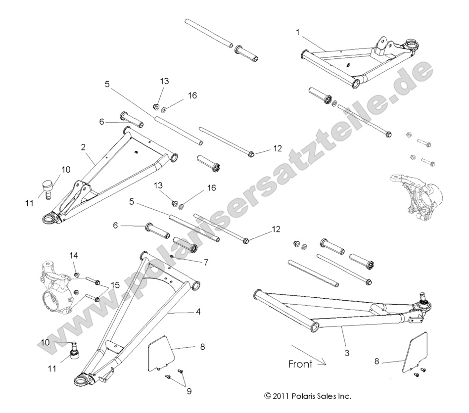 SUSPENSION, FRONT CONTROL ARMS