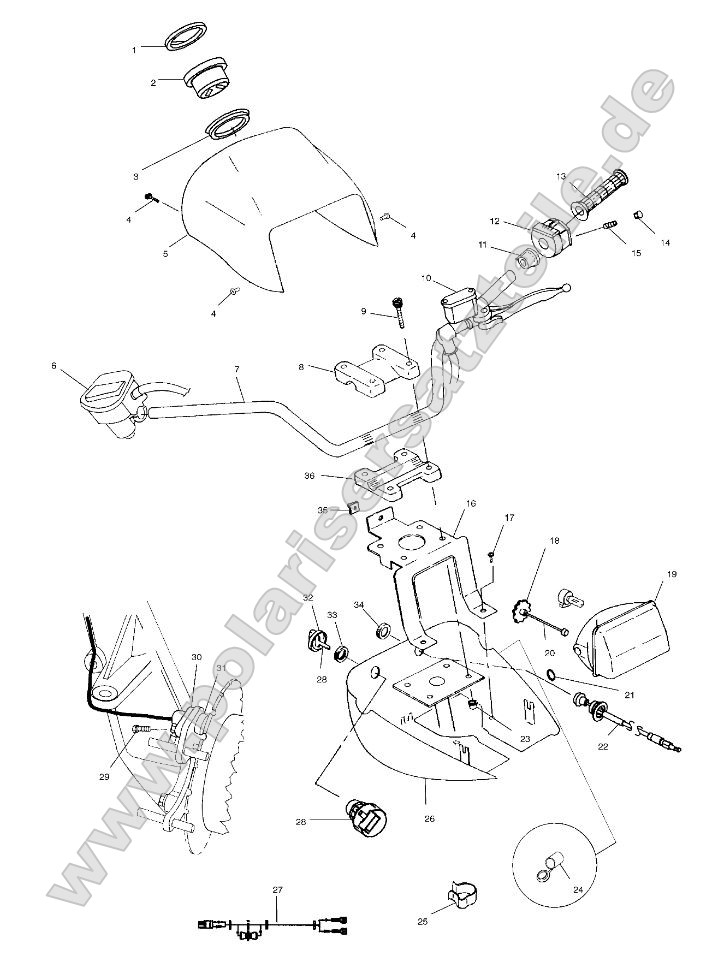 Handlebar and Headlight Pod
