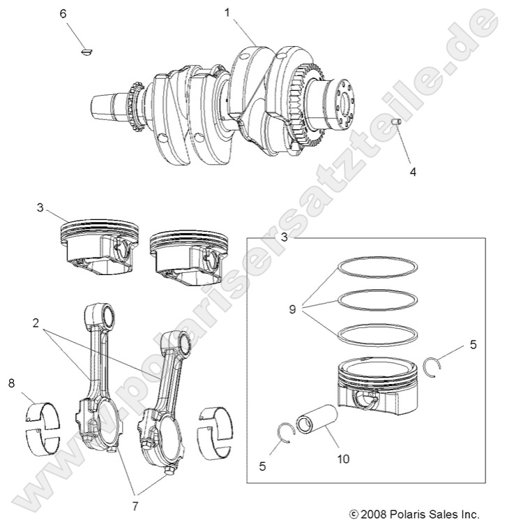 ENGINE, CRANKSHAFT and PISTON