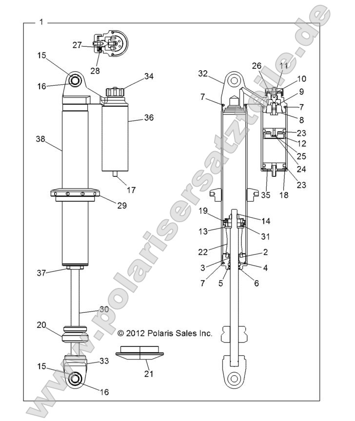 SUSPENSION, FRONT SHOCK (7043778)