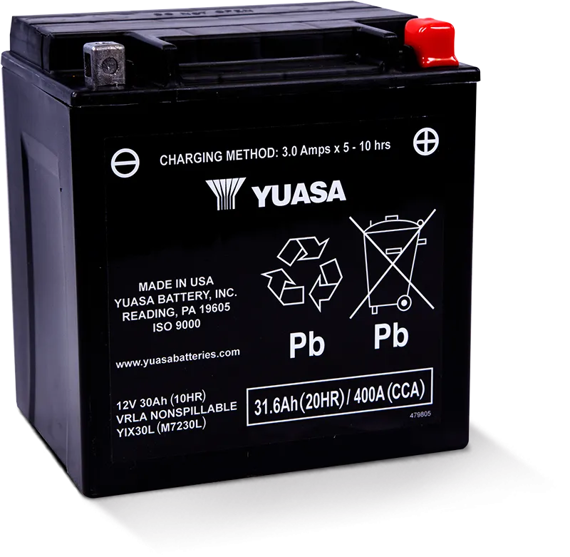 Yuasa YIX30L AGM Batterie 12V 30AH WC - Einbaufertig (YIX30L-BS YTX30L-BS YB30L-B) Yuasa YIX30L AGM Batterie High Performance 12V 30 AH (WC) ab Werk gefüllt
