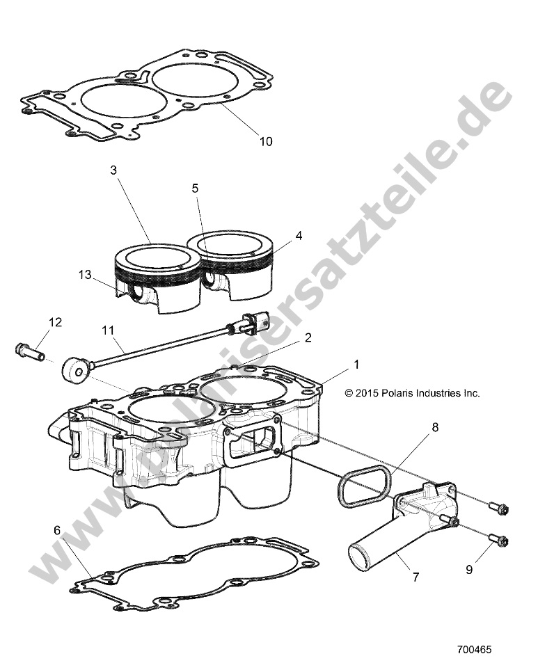 ENGINE, CYLINDER AND PISTON