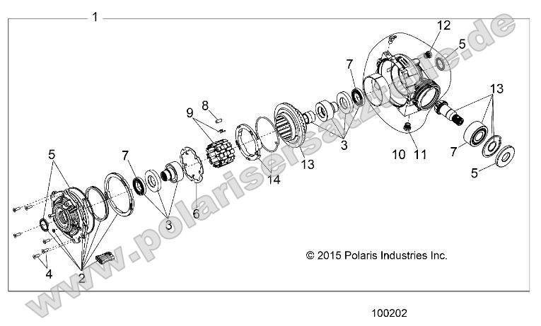 Drive Train, Front Gearcase Internals (to 7/1/16)
