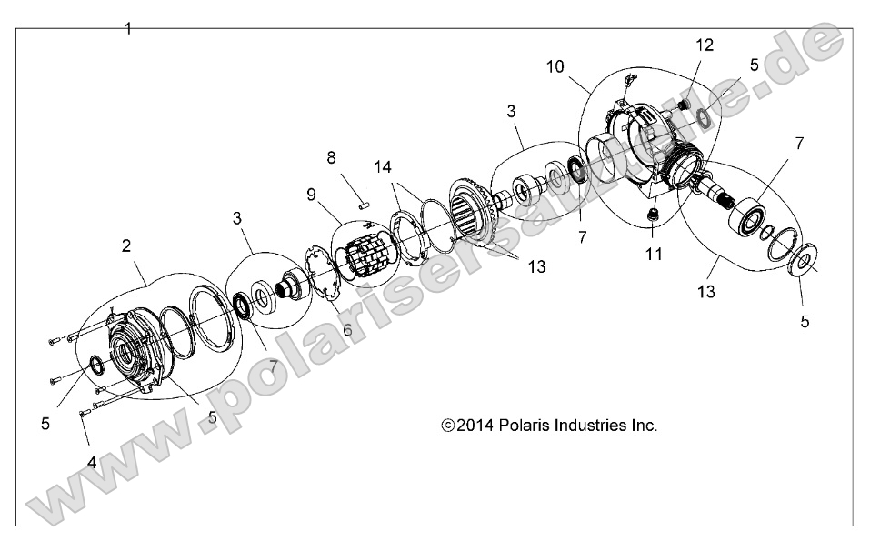 Drive Train, Front Gearcase Internals