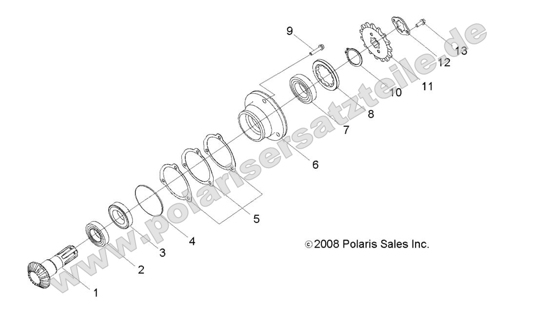 DRIVE TRAIN, GEAR SHAFT OUTPUT