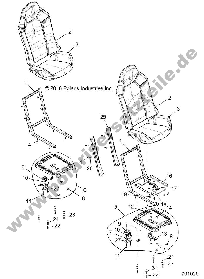 BODY, SEAT ASM. AND SLIDER