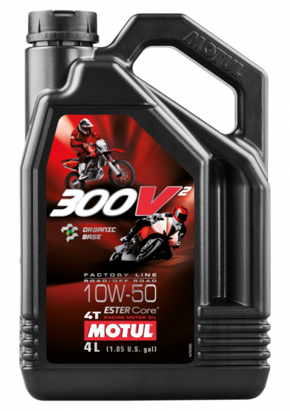 Motul Motoröl 300V² 4T Factory Line Road / Offroad Racing 10W50 - 4 Liter