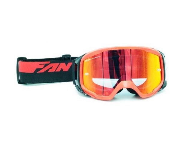 Fantic Crossbrille Newera 1 - schwarz/rot - rot verspiegeltes Glas - 08814005