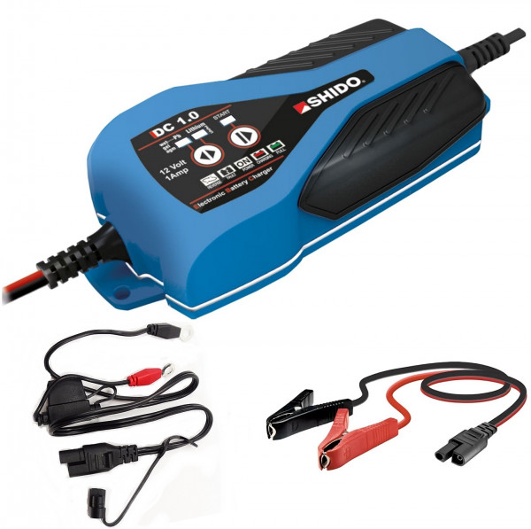 Shido DC1.0 Batterieladegerät 12V 1A für Blei-Säure + Lithium Batterie