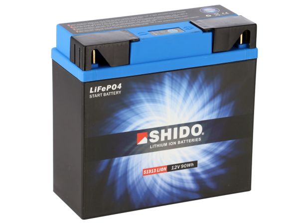 Shido 51913 Lithium Ionen Batterie 12V LiFePO4 (51814 YT19BL-BS)