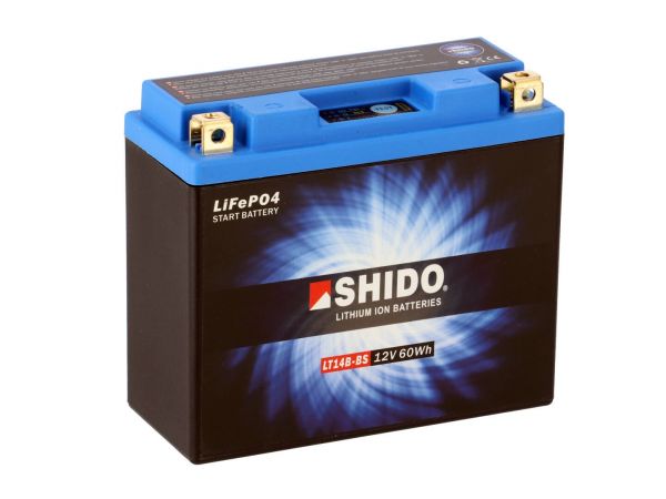 Shido LT14B-BS Lithium Ionen Batterie 12V LiFePO4 (YT14B-BS YT14B-4)