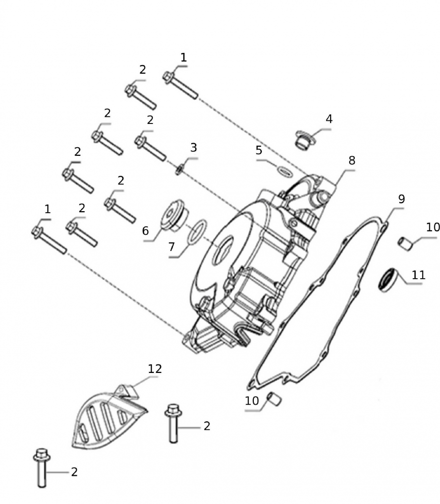 Motordeckel links