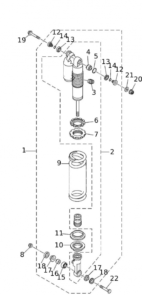 Federbein hinten