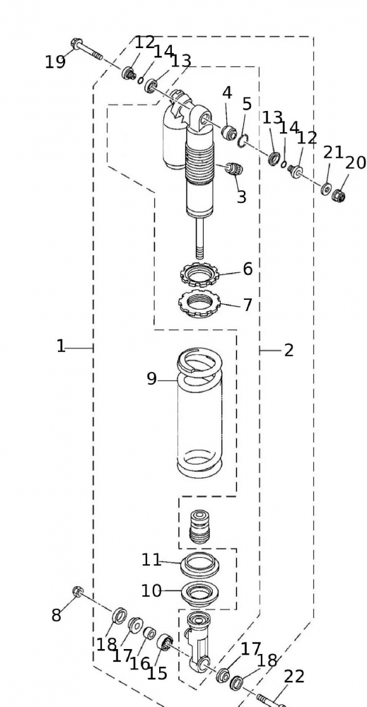 Federbein hinten