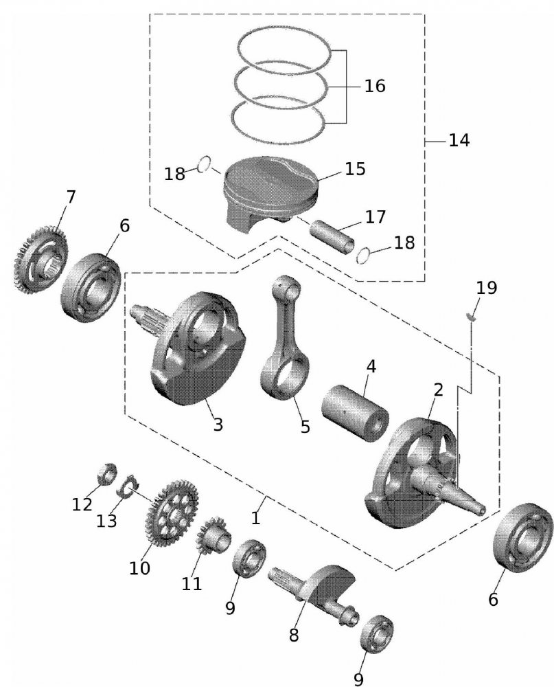 Kurbelwelle / Kolben